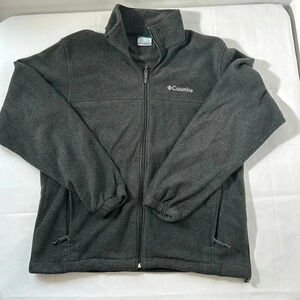Columbia full zip sweatshirt/hoodie, jacket gray fleece size medium, super cozy